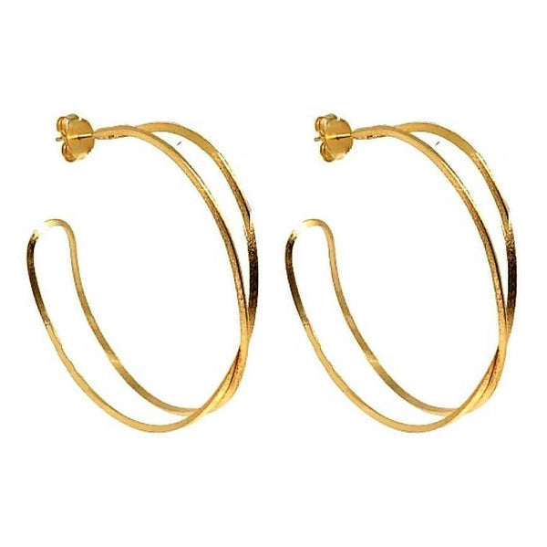 Gold Plated Infinito Hoop Earrings