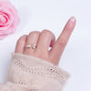 Minimalist Gold/ Cubic Zirconia Baguette Adjustable Ring