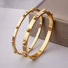 Gold Plated Ball Bangles