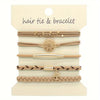 Set of 5 Hair Tie & Bracelet Set