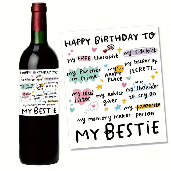 Happy BirthdayWine Label