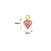 Colorful Gold Pearl Heart Pendant Charm
