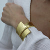 Wrapped Wide Cuff - 24K Gold Plated