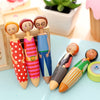 Retractable Colorful People Pens