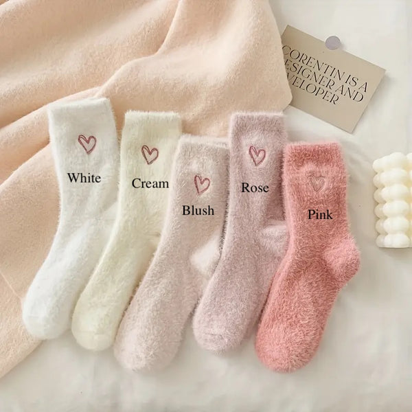 Plush Double-Love Crew Socks