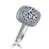 2CT Cushion Cubic Zirconia Halo Ring (size 7)