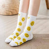 Shop Lev - Adult Colorful Cute Smile Printed Crew Socks