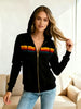 Lightweight Hoodie with Rainbow Striping
