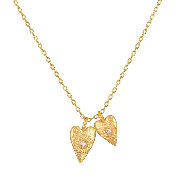 16" Double Heart Necklace