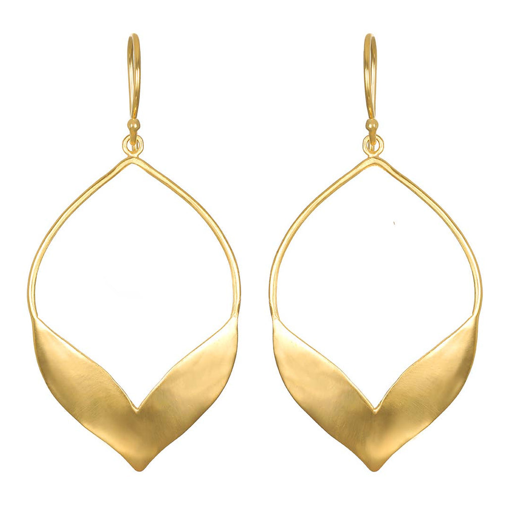 Fluttering Petals Gold Earrings