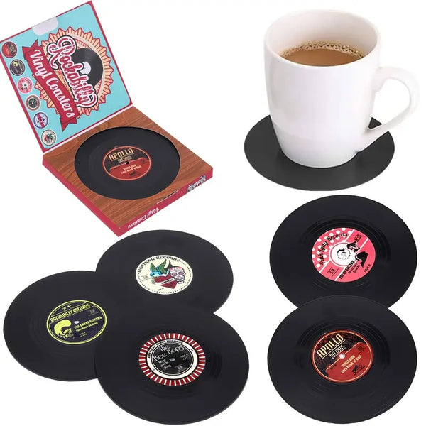 Set of 6 Rockin' Record Drink Coasters