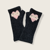 Fingerless Cashmere Heart F* Gloves