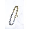 Bocce Bracelet, Duo Mixed Metal Ball Chain, Solid Gold, Mini Gold