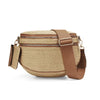 Raffia Double Zip Crossbody Bag