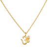 16" Universal Connection White Topaz Om Necklace