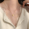 Begonia Gold Necklace with Cz Center