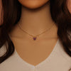 Gold and Colored Pave Butterfly Necklace