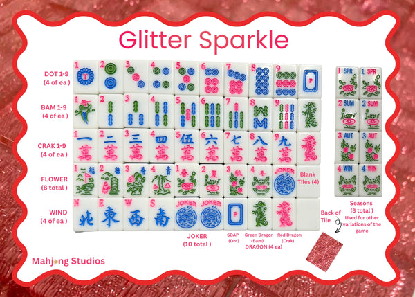 Glitter Sparkle- American Mahjong Tile Set