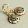 Bohemian Seafoam Crystal Drop Earrings