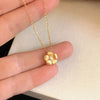 Begonia Gold Necklace with Cz Center