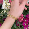 Bocce Bracelet, Duo Mixed Metal Ball Chain, Solid Gold, Mini Gold