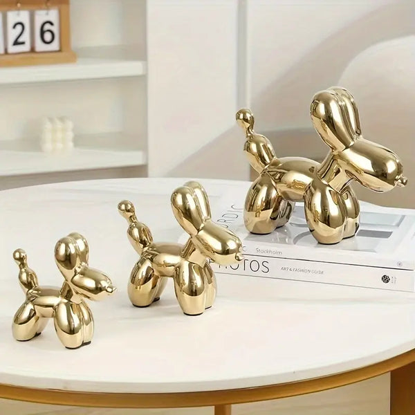 Gold And Silver Balloon Dogs- Small, Medium, Large