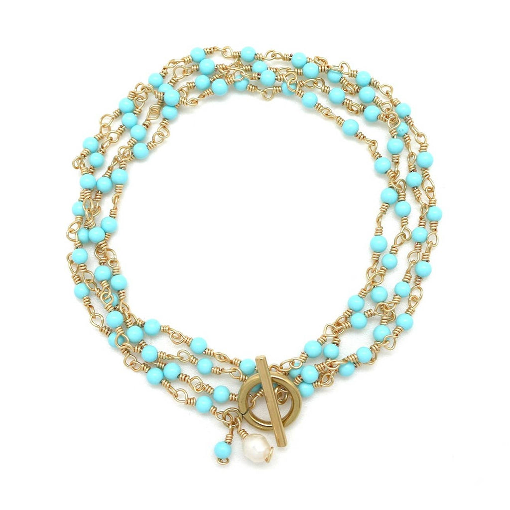 Long Turquoise Chain Necklace/Bracelet