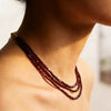 Three-Layer Beaded Choker Necklace