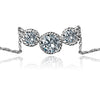 Three Stone Cubic Zirconia Pendant | Diamond Veneer Necklace