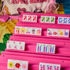 Fun Mahjong Tiles With Pink Hearts For Dots