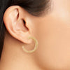 Small Overlap Hoop Earrings - 24K Gold Plated