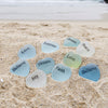 2” Heart Sea Glass Inspirational Stones