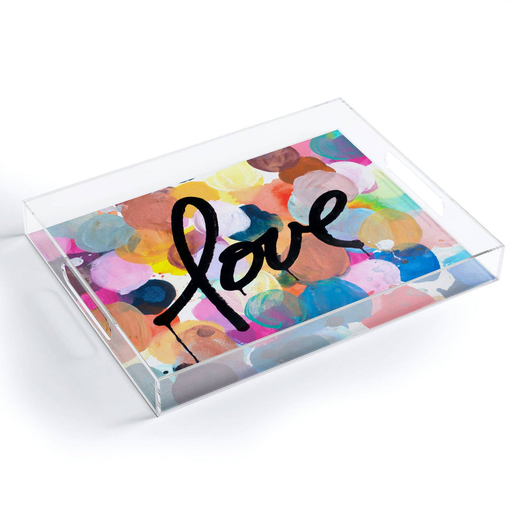 Love Colorful Acrylic Tray