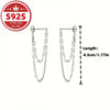 Sterling Silver Double Chain Earrings