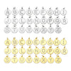 Round Disc Pave Initial Charms