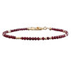 Wine and Gold Beaded Bracelet