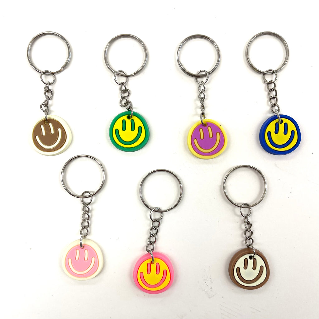 Rubber Smiley Key Chains