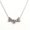 Three Hearts Silver Necklace