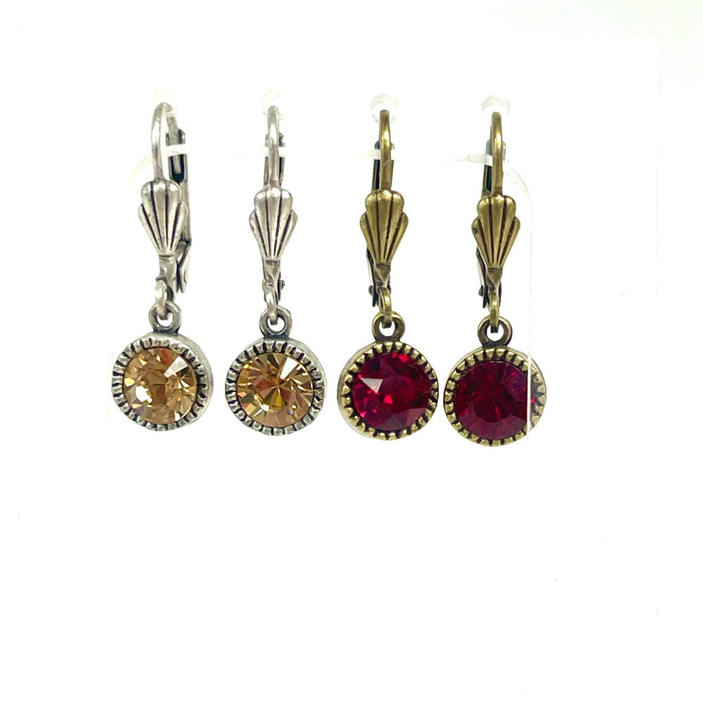 Antique Drop Disc Earrings