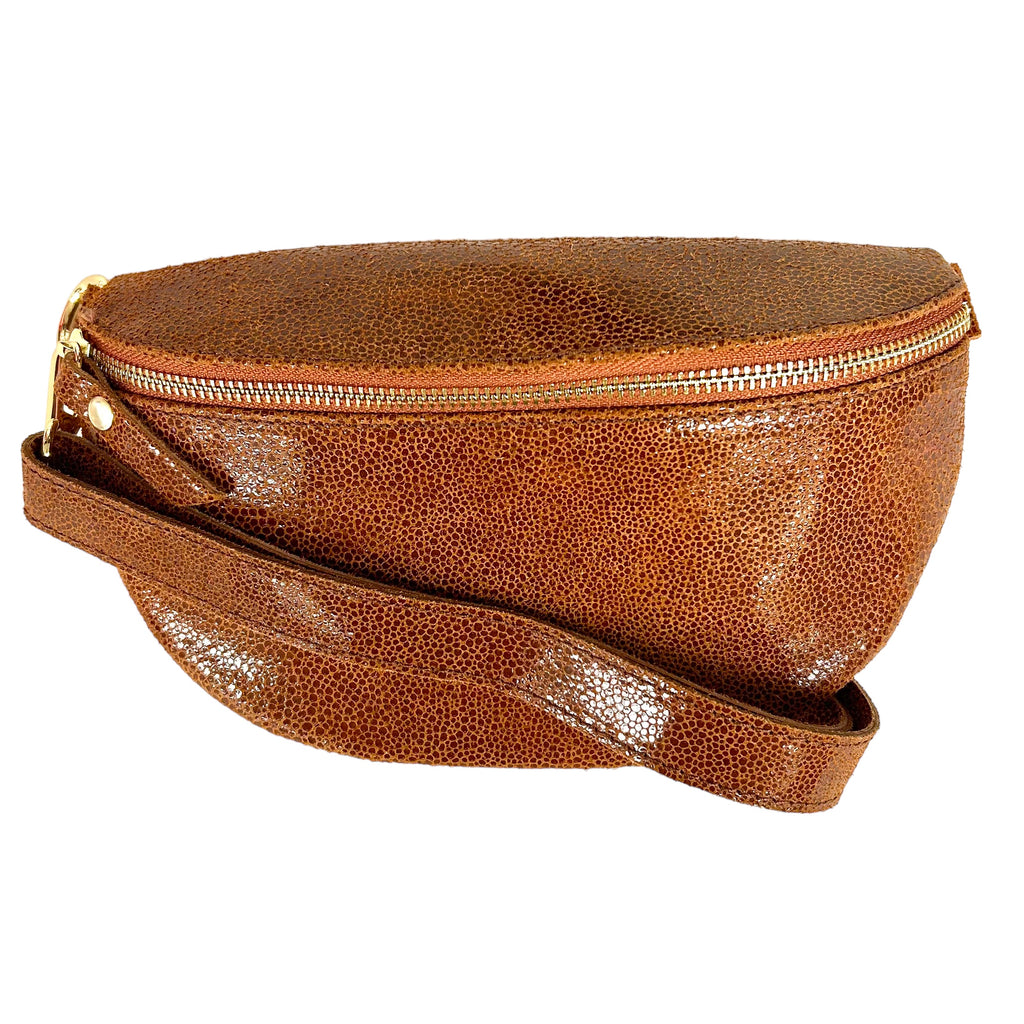 Chagrin Genuine Leather Fanny/Crossbody Bag