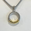 Gold And Silver Circle Pendant Necklace