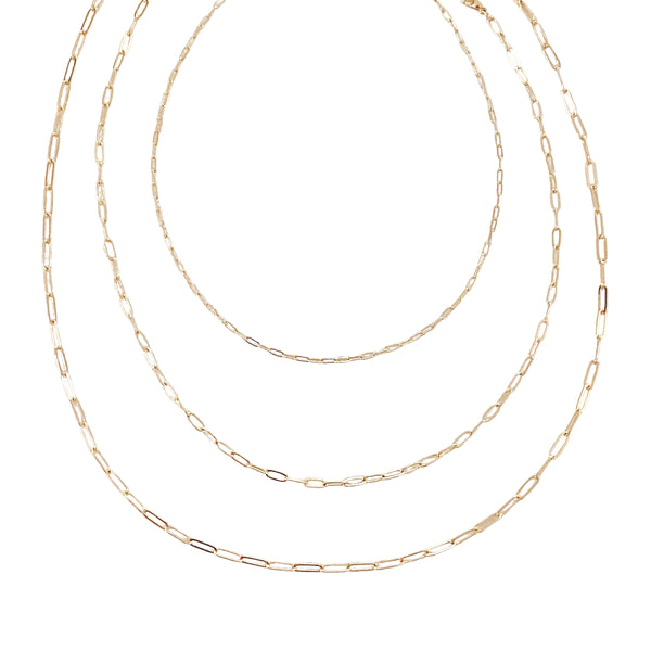 Triple The Fun Chain Link Necklace