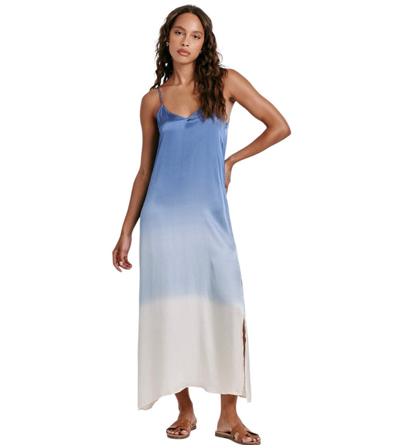 Ellah Blue Ombre Waves Slip Dress