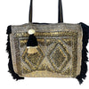 Gold Foil Tufted Tote
