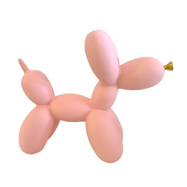 Pink Balloon Dog With Gold Nose