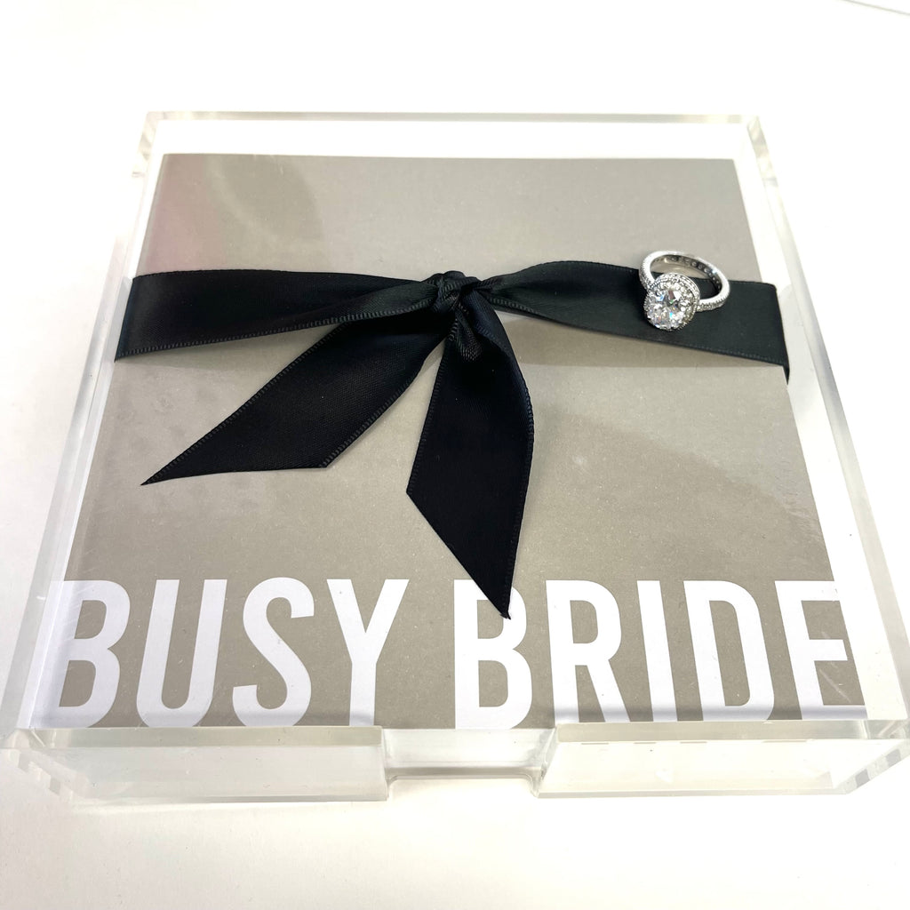 Busy Bride Acrylic Holder And Paper