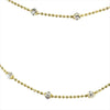 Gold Chain Necklace with Moon-Cut Beads