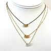 5 Ring Two-Toned Chain Necklace
