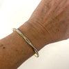 Gold And Silver Twist Style Push Lock Bangle