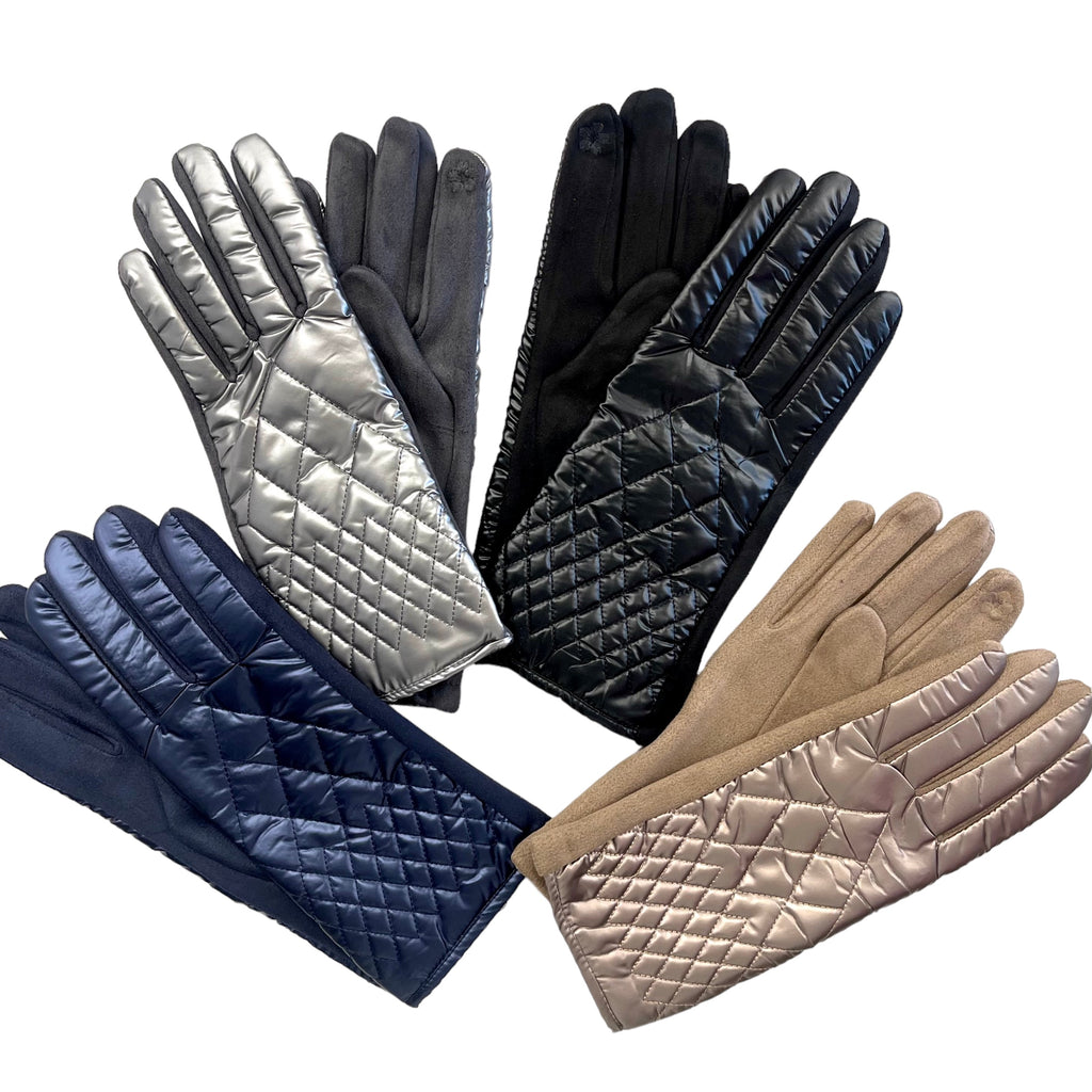 Shiny Quilted Tech Glove